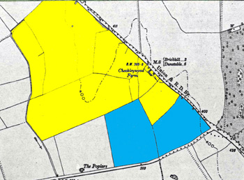 Checkleywood farm land in 1884 and 1888